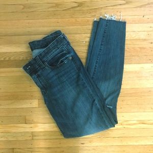 Gap Distressed Legging Jean with Raw Hem